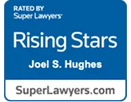 Joel's Super Lawyer Rating. A rising star.